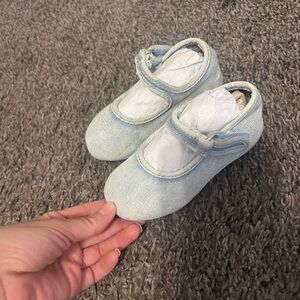 Ballet flats for toddler in light jean color